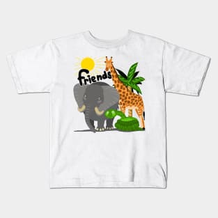 friends funny animals Kids T-Shirt